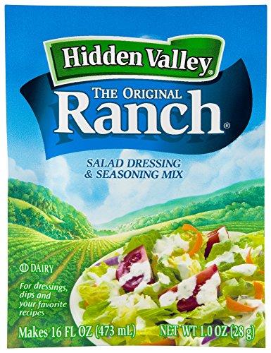 Hidden Valley Hidden Valley Original Ranch Dressing, 16 Fluid Ounce Bottle, Pack of 3, Plus Hidden Valley Original Ranch Seasoning and Salad Dressing Mix, 1 Oz Packet
