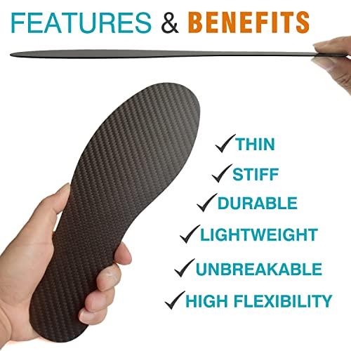 Leeuoe Carbon Fiber Shoe Insole, Semi-Rigid Insert,1 Piece 28.5cm(Men Size 12/Women 13)