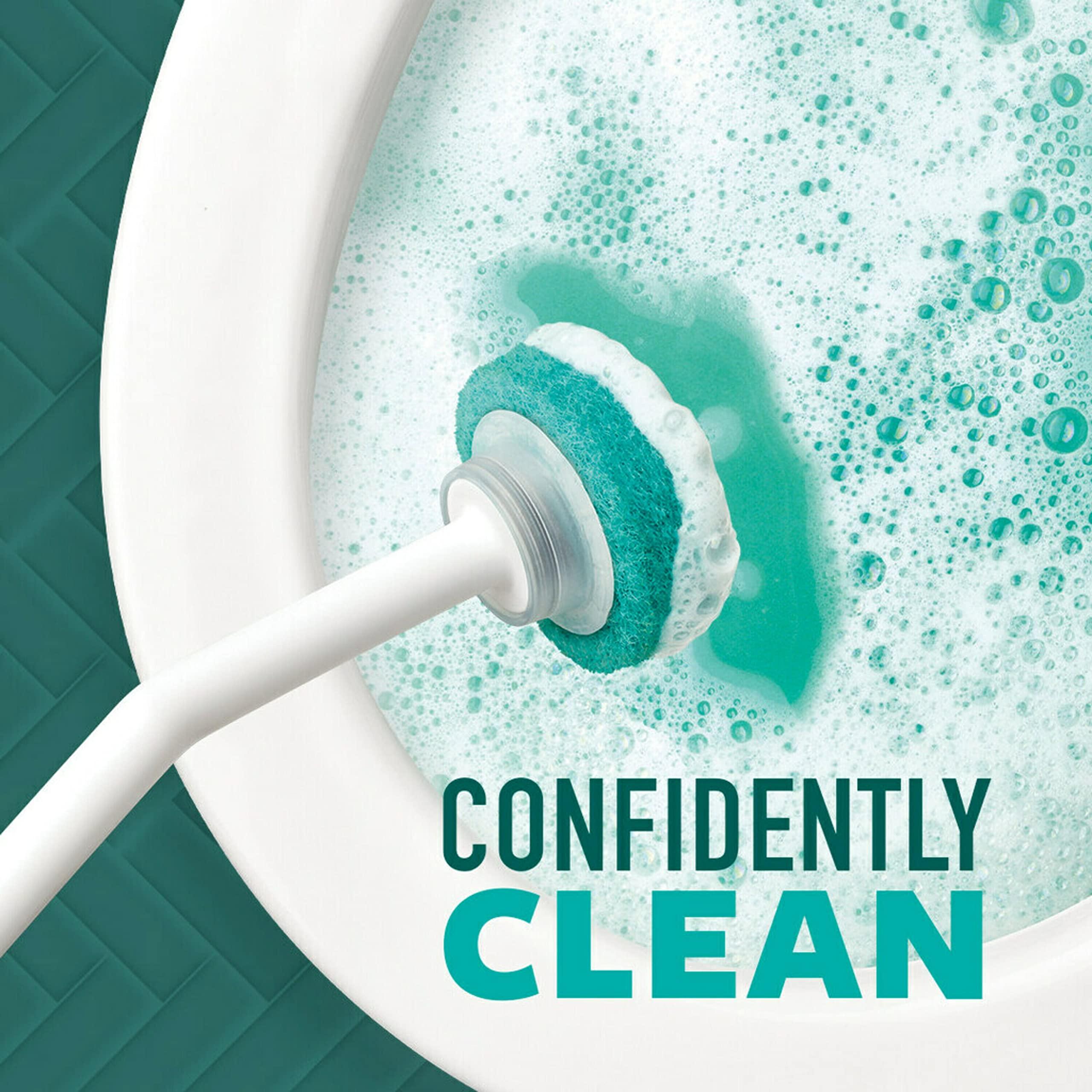 Scotch-Brite Scotch-Brite Power Scour Toilet Cleaning System, Toilet Bowl Cleaner with Disposable Scrub Pad Tablets, Includes 1 Wand, Stand and 5 Scrubbing Pad Refills