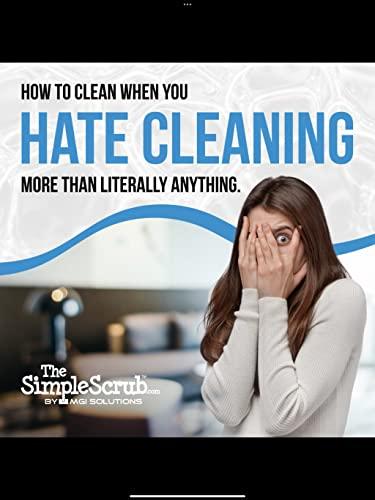 The Simple Scrub THE SIMPLE SCRUB Title + Mop Brush Cleaning Pads Refill | Clean Bathroom Tile, Kitchen, Hard to Reach Places | Dust + Dry Finish | Combo 5 Pack | 1 White, 1 Black, 1 Red, 2 Micro Fiber