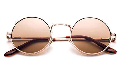 Newbee Fashion Sunglasses Glasses Hippy Vintage Retro Round Sunglasses & Clear Lens Glasses With Carrying Pouch