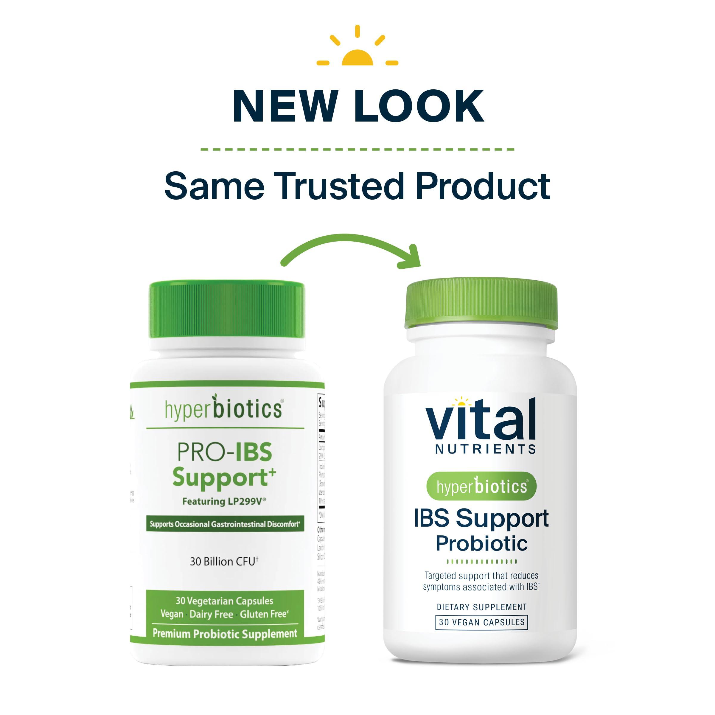 Hyperbiotics Hyperbiotics Vital Nutrients IBS Probiotic | Reduce Symptoms of IBS* | Clinically Studied Vegan probiotic for IBS Relief from Bloating, Gas, Diarrhea, & Abdominal Discomfort 30 Capsules