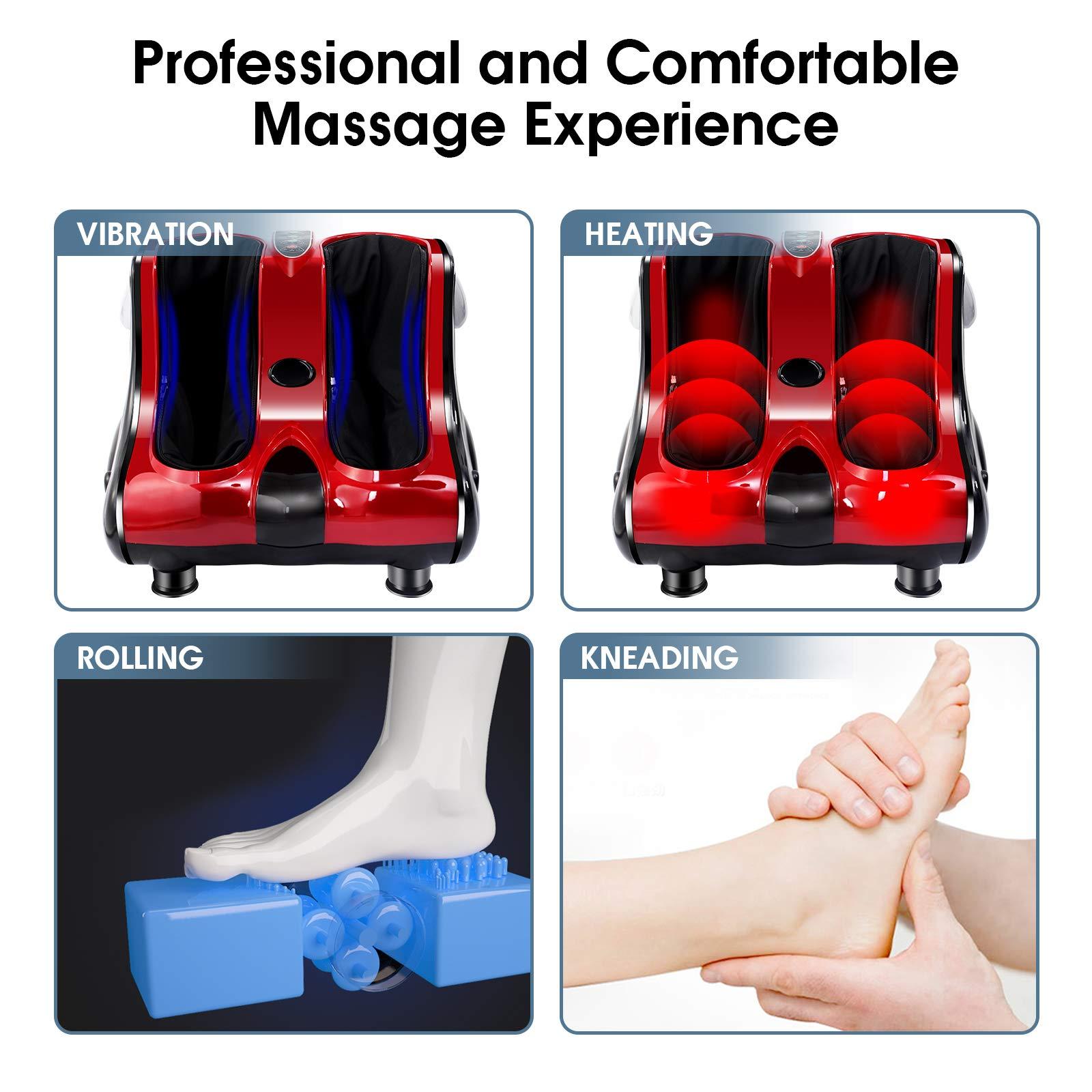 ARLIME ARLIME Foot Massager with Heat, Shiatsu Feet Massager Machine, 3-Level Intensity Modes, Deep Kneading Vibration, Electric Foot Massager for Neuropathy, Circulation and Leg Pain Relief