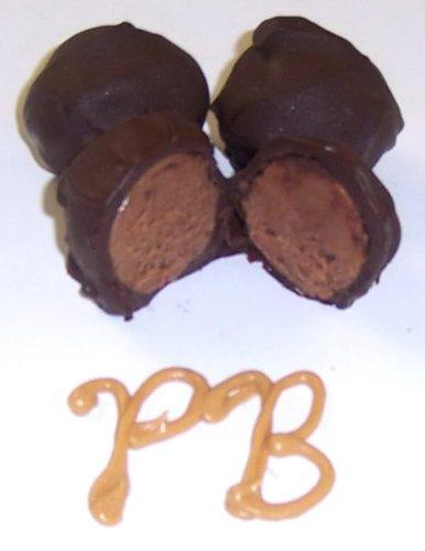 Scott's Cakes Scott's Cakes Dark Chocolate Covered - Chocolate Peanut Butter Fudge Truffles in a 1 Pound Christmas Plaid Box