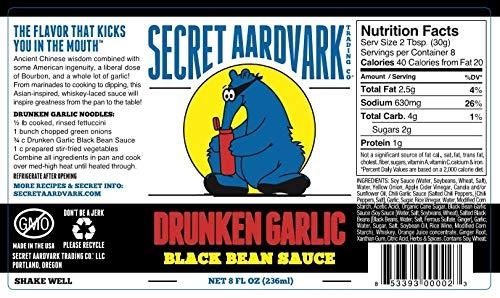 SECRET AARDVARK TRADING CO. Secret Aardvark Hot Sauce Variety Pack - Drunken Jerk, Drunken Garlic, and Habanero Hot Sauce, Low Carb, Hot Sauce & Marinade Gift Set - 8 fl oz 5 Pack