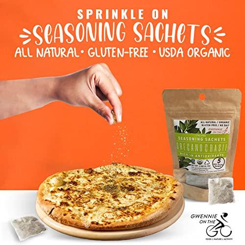 Gwennie on the GO Gwennie on the GO – Seasoning Sachets | Oregano & Basil | Certified Organic | Gluten- Free | Resealable Pouch | Seasoning Mix Packets for Soups & Sauces | 2 Pack | 2oz