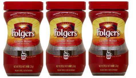 Folgers Folgers Instant Coffee Crystals, Classic Roast, 24 ounce