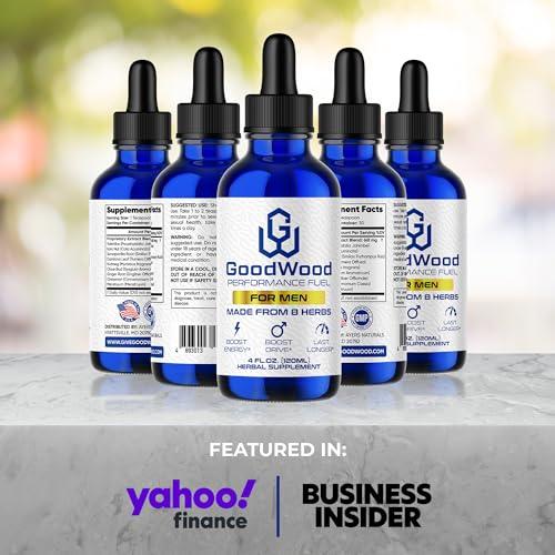 GoodWood GoodWood - Male Liquid Drops - Increases Stamina and Size - Improves Energy, Drive, and Power - for Men Ages 30, 40, 50, 60+ - Made with 8 Herbs and Organic - One Pack