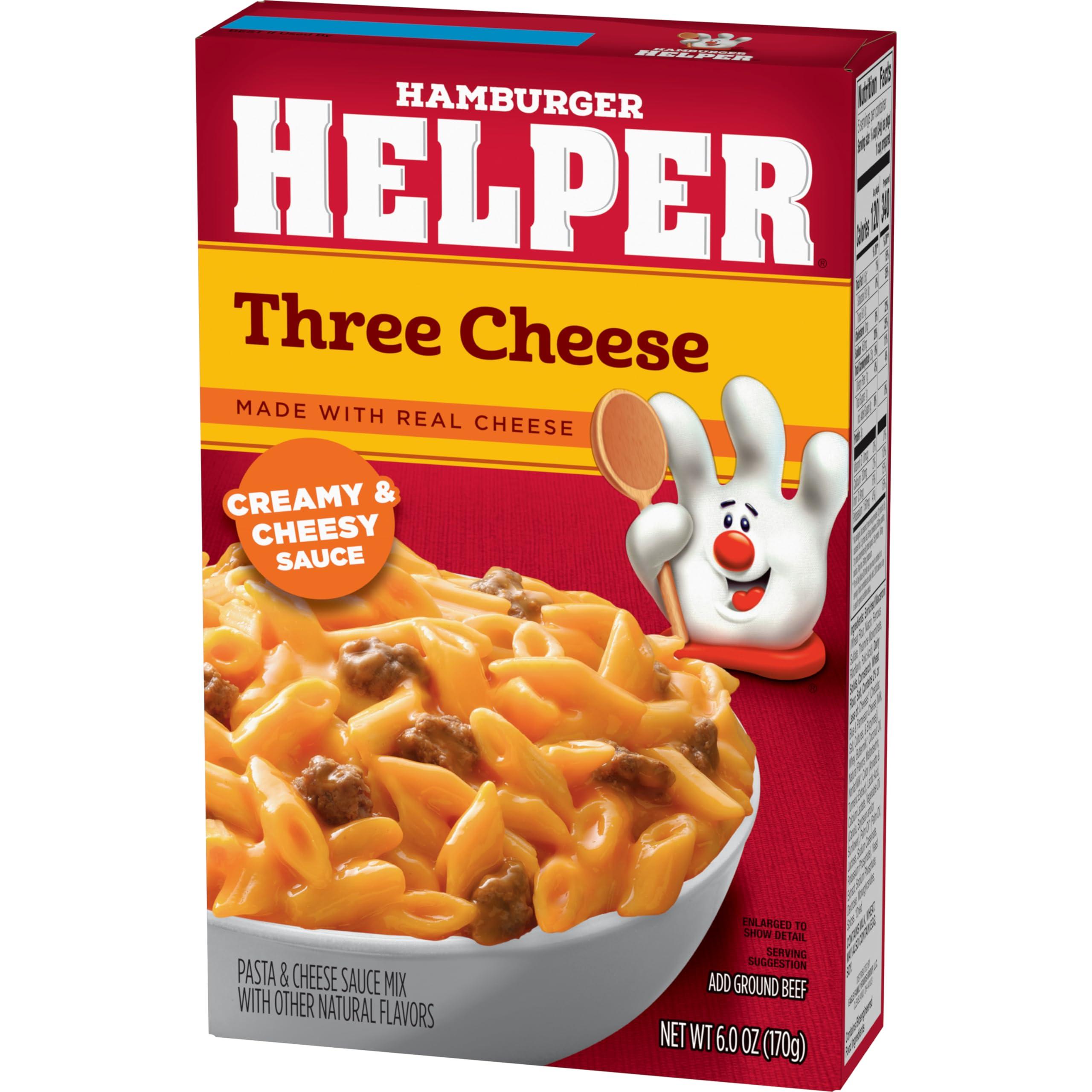 Hamburger Helper Hamburger Helper Pasta Three Cheese, 6 Ounces, 12 per Case.