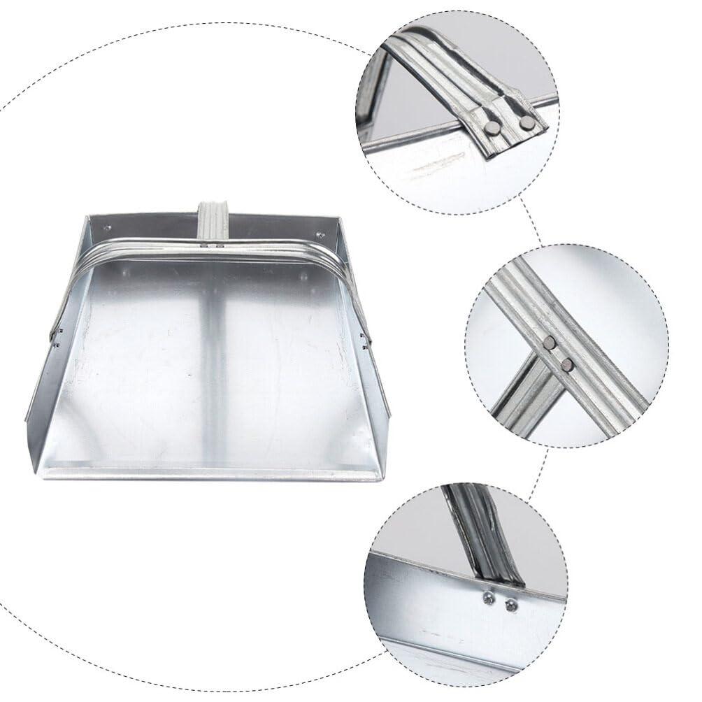 Cabilock Cabilock Dustpan Stainless Steel Dust Pan Household Kitchen Cleaning Garbage Shovel for Home Kitchen Room Office Lobby Indoor Floor Cleaning Silver