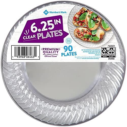 Member's Mark Member's Mark Clear Plastic Plates, 6.25" (90 Count)