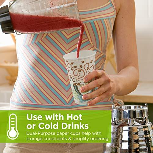 Georgia-Pacific Dixie PerfecTouch 12 Oz Insulated Paper Hot Coffee Cup by GP PRO (Georgia-Pacific), Coffee Haze, 5342DX, 500 Count (25 Cups Per Sleeve, 20 Sleeves Per Case)