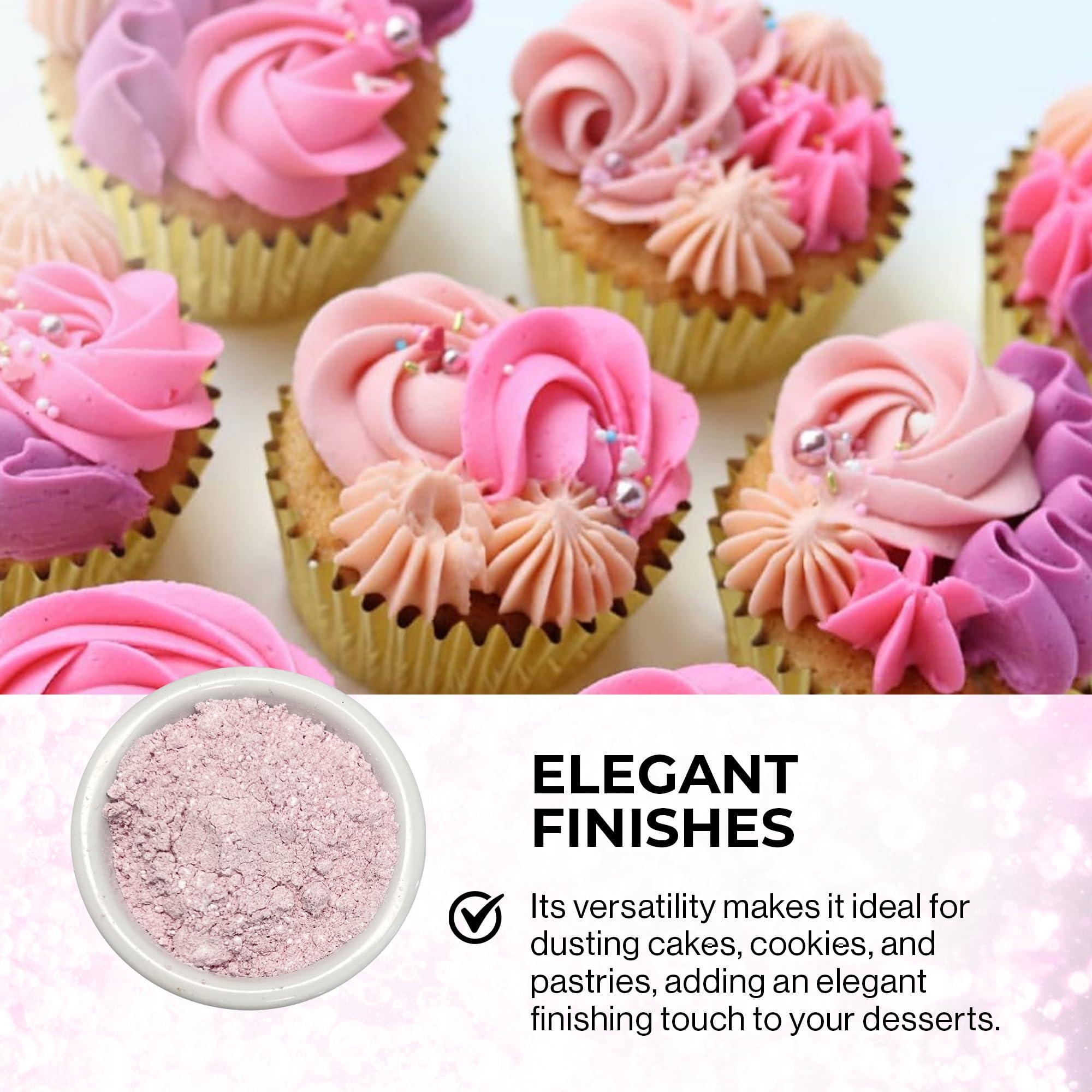 Ultimate Baker Ultimate Baker Powdered Sugar - Naturally Colored Icing Sugar for Icing & Frosting, Extra Fine Grain Confectioners\' Sugar for Baking (4oz Bag, Pink)