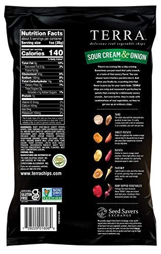 Terra Terra Vegetable Chips, Sour Cream & Onion, 5 oz