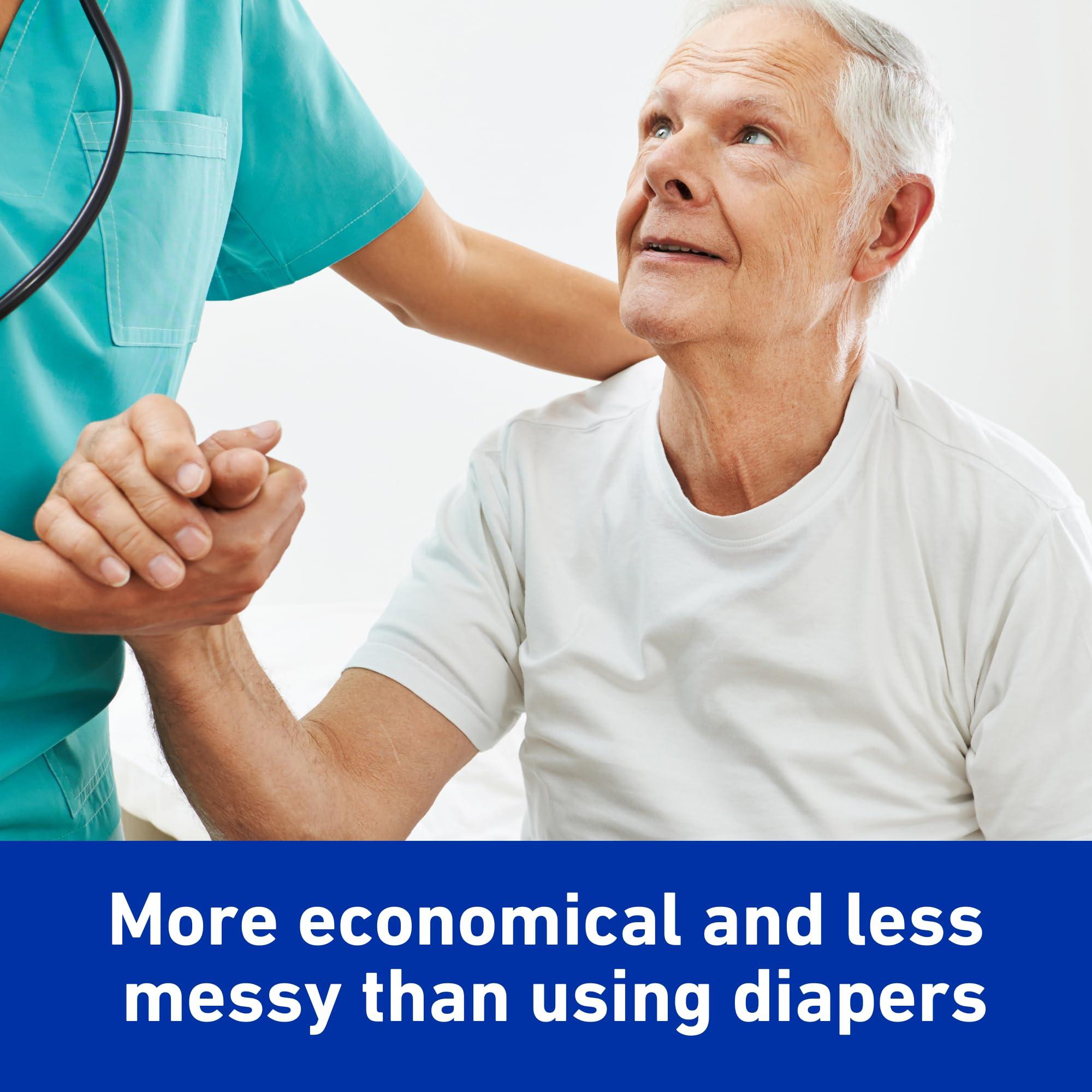 Afex Afex Night Time Incontinence Management System - Incontinence Supplies with Standard Briefs with High Style Receptacle, Accessories & Extra Capacity Bed Bag - L (for 36-38 Waist)