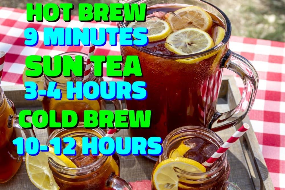 SOUTHERN SWEET TEA COMPANY Iced Tea Bags Georgia Peach One Gallon Size,10 Gallon Per Pack, Unsweetened Caffeinated Quick Brew Real Southern Ice Tea by Southern Sweet Tea Company