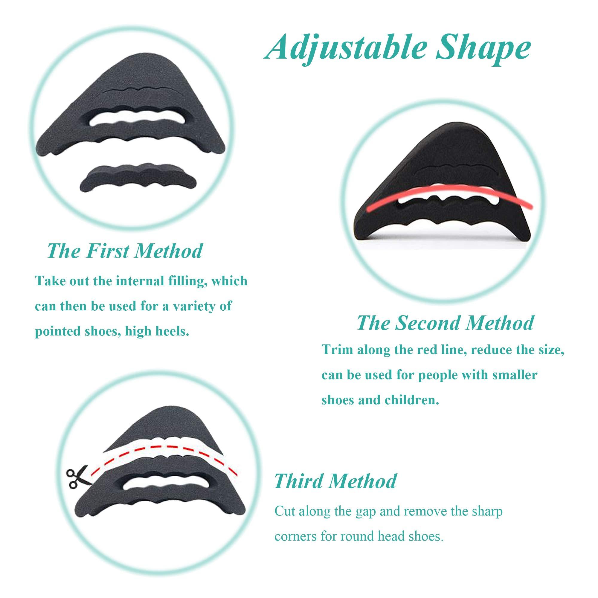 Edoneery 2 Pairs Shoe Filler Toe Inserts for Shoes Too Big for Women Shoe Fillers Adjustable for Shoes Men Adult (Beige)…