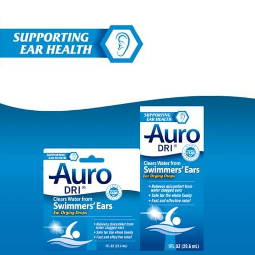 AURO Auro-Dri Ear Water-Drying Aid, Helps Swimmers Ear, 1 Fl Oz (Pack of 3)