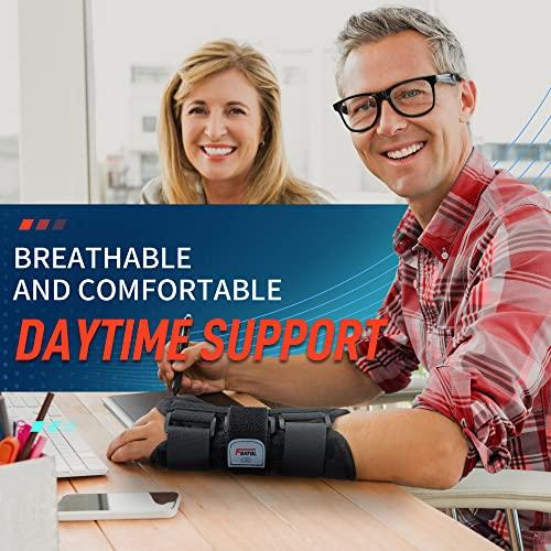 FEATOL FEATOL 2 Pack Wrist Brace for Carpal Tunnel Relief, Adjustable Wrist Support Brace with Metal Splints Both Hands, X-SmallArm Compression Hand Support for Arthritis, Tendonitis, Sprain, Injuries, Wrist Pain,Right and Left