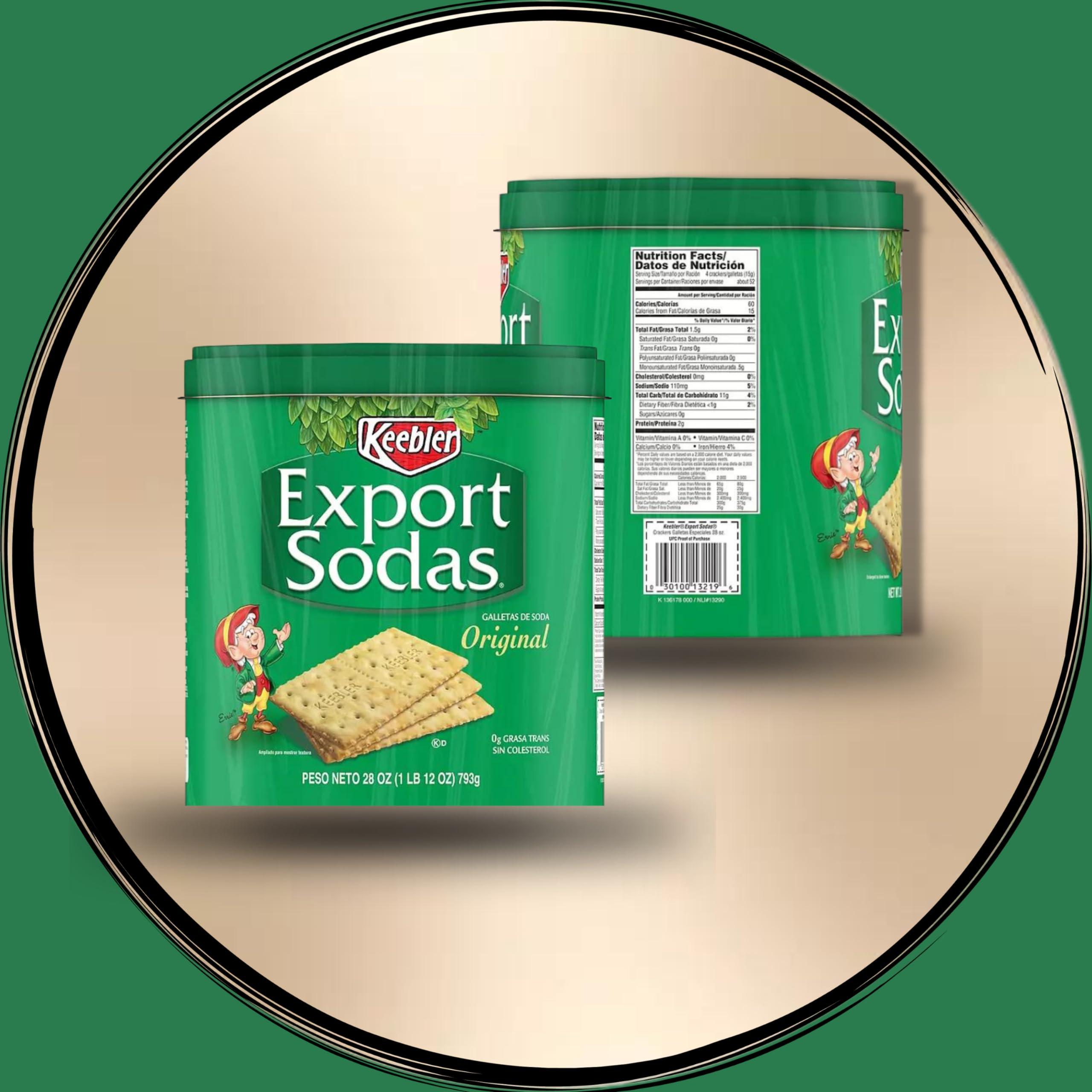 DRINKOLIN Sodas Original Crackers (28 oz Pack Of 2 - With napkins) - Contains no saturated fat and no cholesterol - By Drinkolin