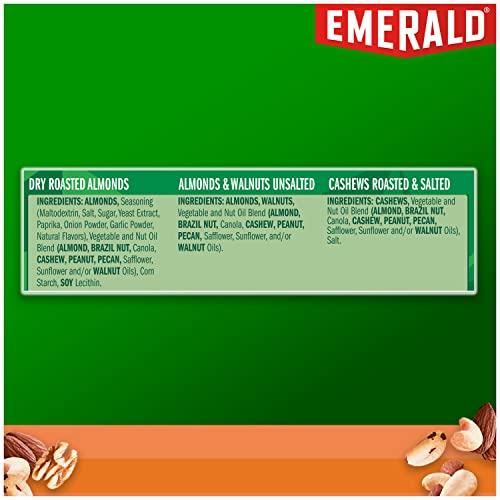 Emerald Emerald Nuts Mixed Nuts Variety Pack 18ct (1-Pack) , 100-Calorie Individual Packs , Features Dry Roasted Almonds, Natural Almonds & Walnuts, and Roasted & Salted Cashews