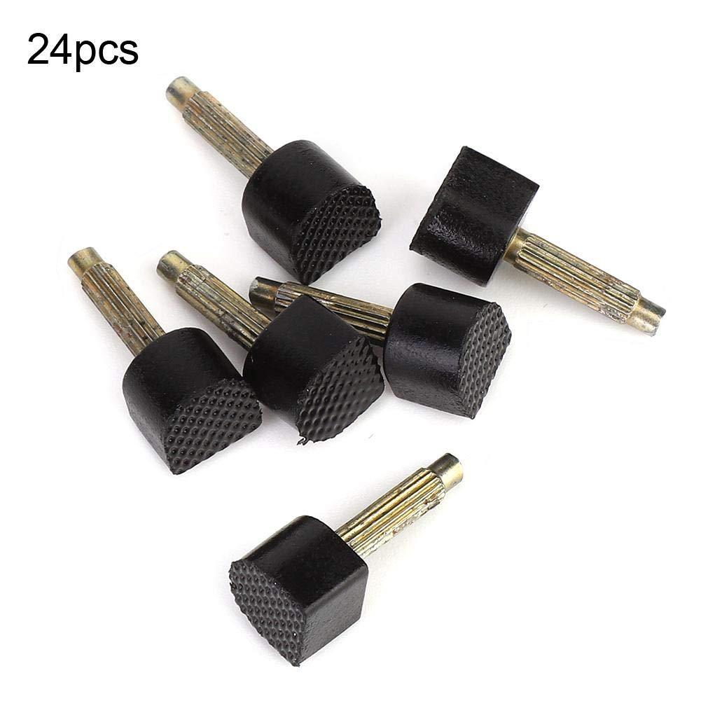 Sonew 24pcs High Heel,Shoe Repair Stiletto Replacement Heels Tips Non slip Shoes Repair Heel Dowels U Round Shape Taps Protector for Women Ladies 8x8mm