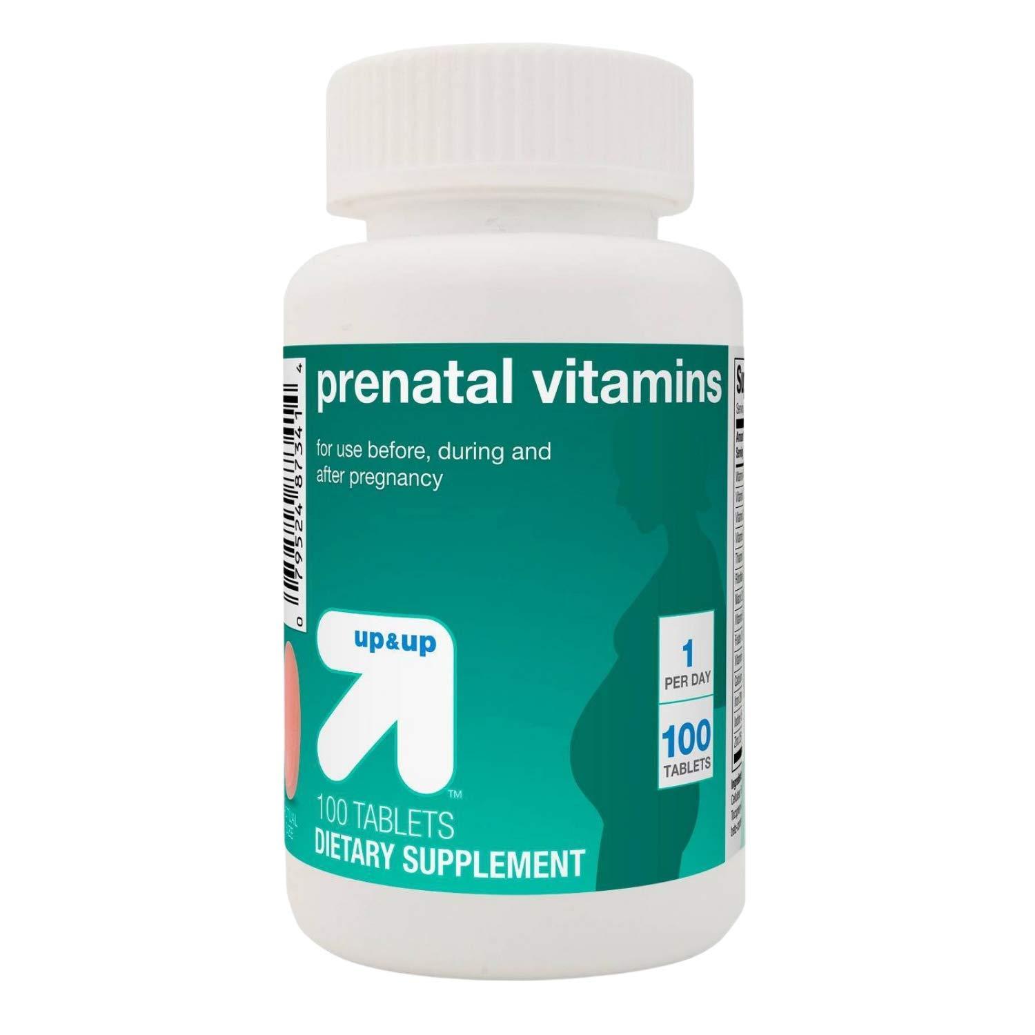 Up & Up Up & Up Prenatal Vitamins Dietary Supplement, Compare to Stuart Prenatal, 100 Tablets