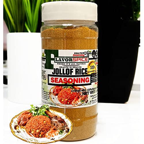 Flavor Spice LLC Jollof Rice Seasoning Crafted with 100% Natural Herbs and Spices with No Artificial or preservatives, No Salt, No Sugar, No MSG, Gluten Free, Great For Keto, Great For Vegan (3.80oz)