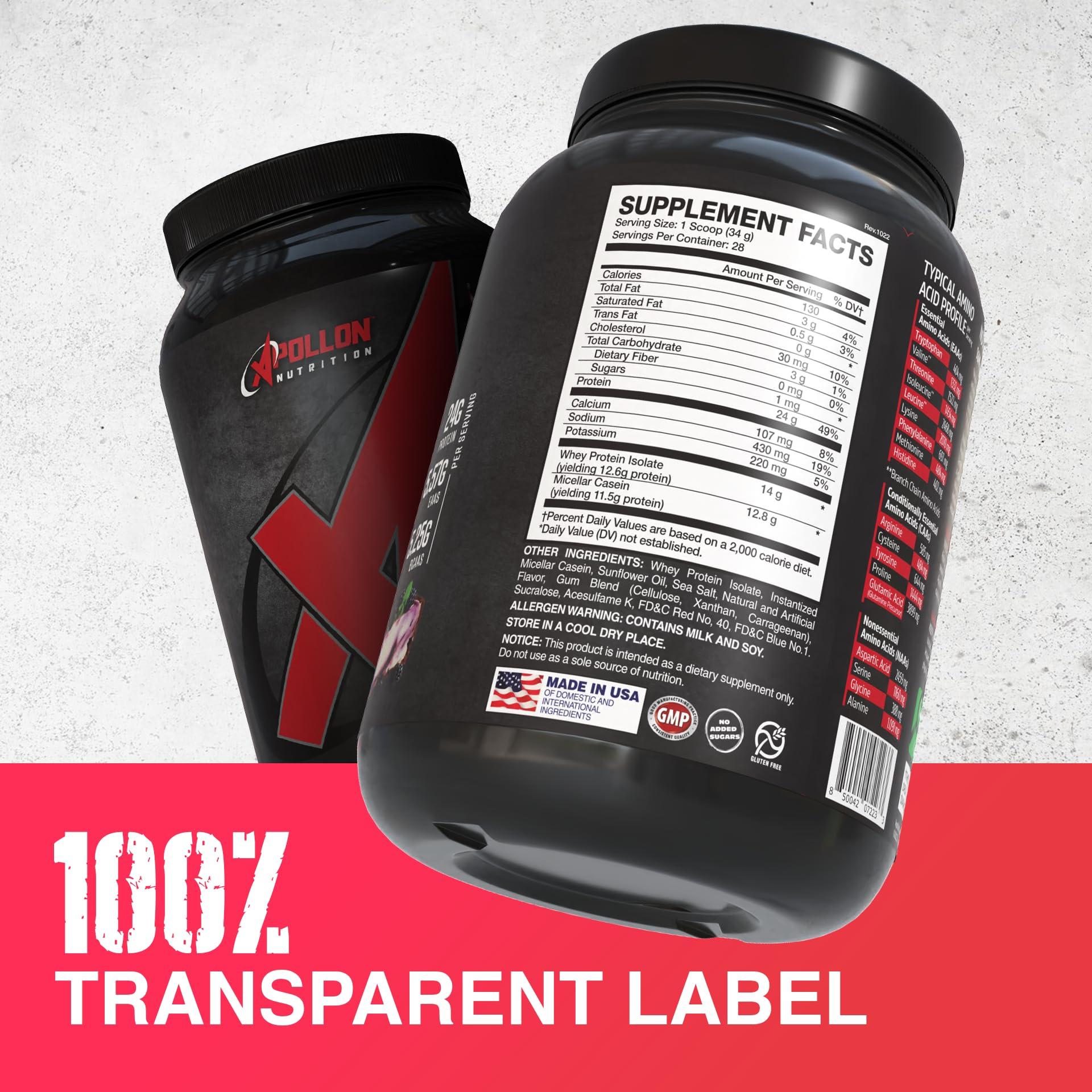 Apollon Nutrition Apollon Nutrition 50/50 Formula-X | Whey Isolate and Casein Protein | 2 lb (Dutch Chocolate)