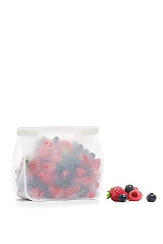 W&P W&P Roll Tight Reusable Food Storage Bag, Set of 3 (25oz, 36oz, 50oz), Freezer Safe, BPA-Free, Premium Food-Grade Materials, Cream