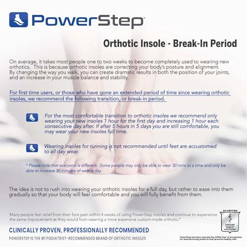 Powerstep PowerStep Insoles, Pulse Performance, Running Shoe Pain Relief Insert, Athletic Arch Support Orthotic for Women and Men (M 7-7.5, F 9-9.5)