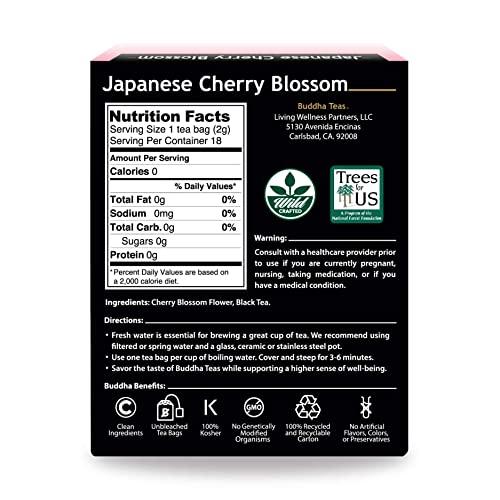 Buddha Teas Buddha Teas Japanese Cherry Blossom Tea - OU Kosher, 18 Bleach-Free Tea Bags