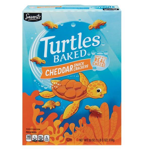 Generic Savoritz Turtle Baked Snack Crackers Cheddar - 19 oz, (539g)