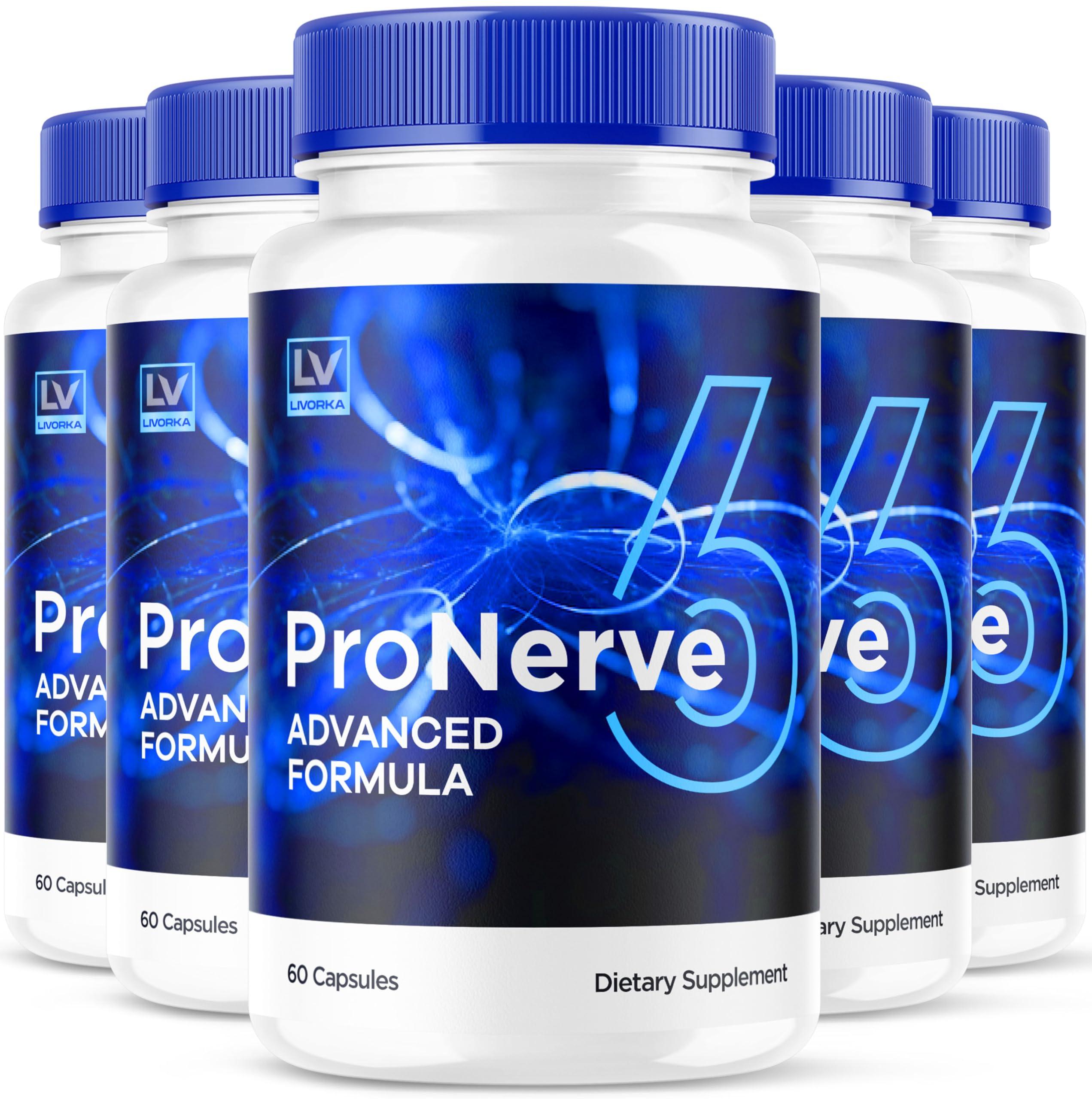 LIVORKA (5 Pack) Pronerve 6, Pronerve6 Capsules, Pronerve 6 Reviews, Pronerve 6 Nerve Health Support, Pro Nerve 6 Pills, Pro Nerve6, Pronerve 6 Advanced Formula Capsules, 300 Capsules for 5 Months