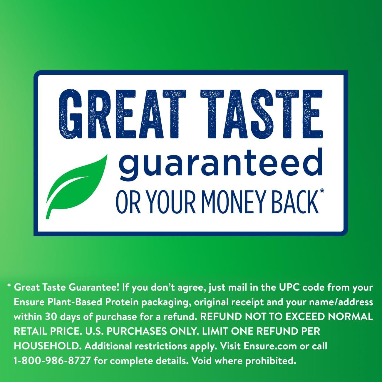 Ensure Ensure 100% Plant-Based Vegan Protein Nutrition Shakes with 20g Fava Bean and Pea Protein, Vanilla, 11 fl oz,(Pack of 12)