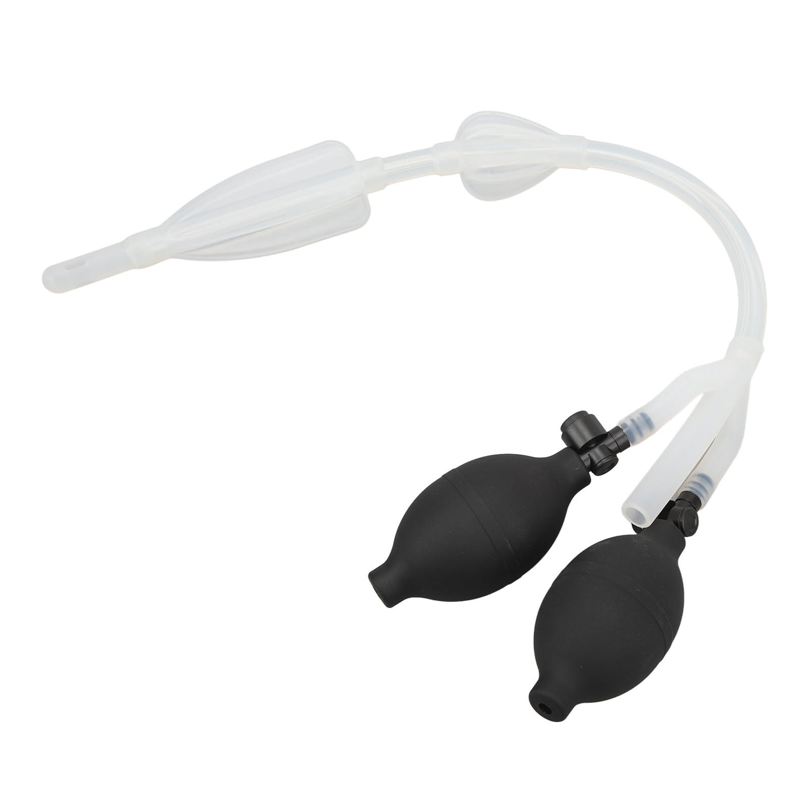 Jauarta Jauarta Silicone Enema Douche Bulb Dual Side Openings Elastic Inflatable Double Bulb Flushing System for Health Care