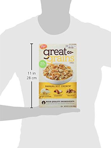 Great Grains POST GREAT GRAINS BANANA NUT CRUNCH RTE CEREAL BANANA NUT CRUNCH FLAKE AND CLUSTER BOX 15.5 OUNCES 1 (Pack of 3)