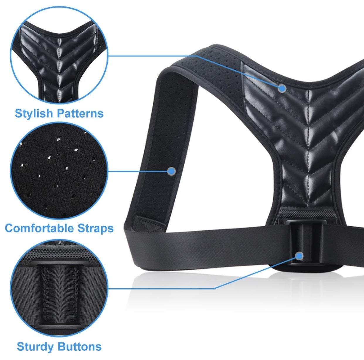 PS Deals Breathable Posture Corrector for Men/Women - Stylish & Discreet Ergonomic Back Straightener Brace for Proper Posture & Spinal Pain Relief