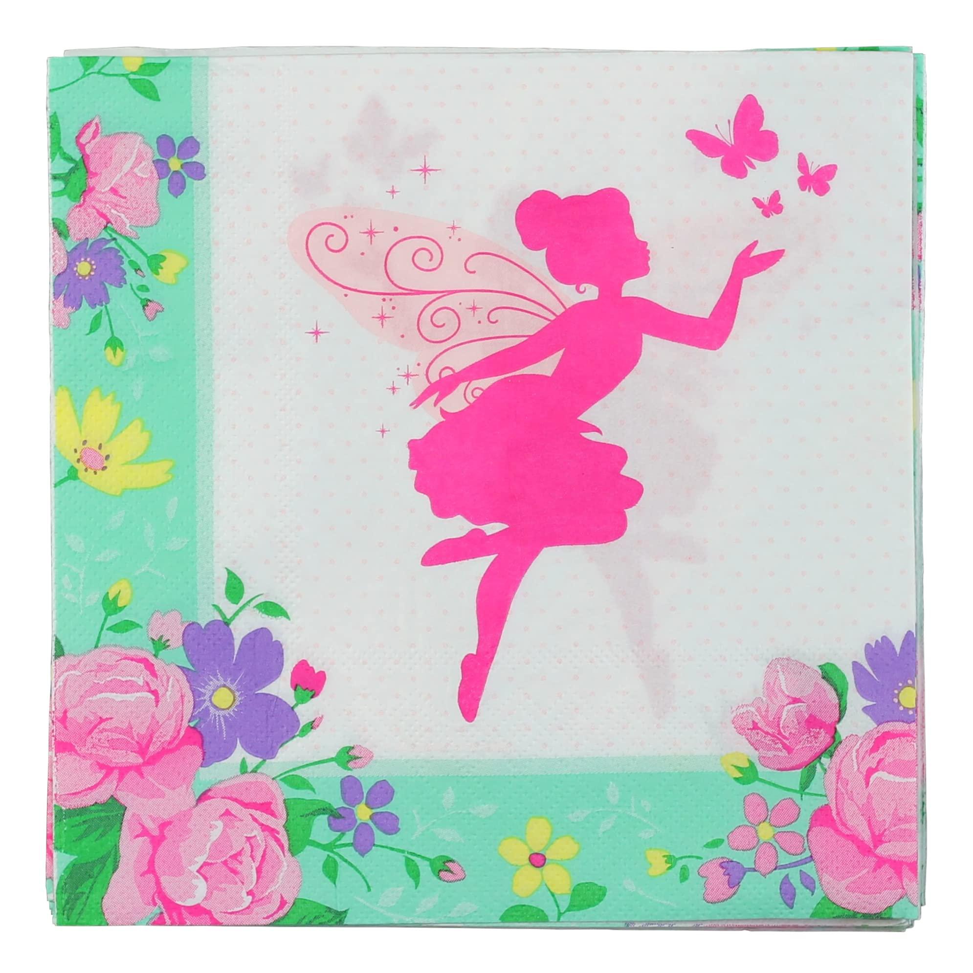 Iconikal Iconikal Dinner Party Paper Napkins, Floral Fairy, 48-Count