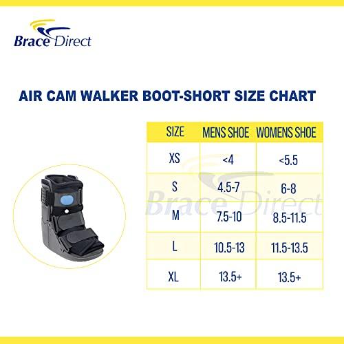 Brace Direct Brace Direct Short Air Walker Cam Fracture Boot - Low Profile For Soft Tissue Injuries, Ankle or Foot Fracture, Sprained Ankle, & Injury Protection and Stabilization Fracture Boot