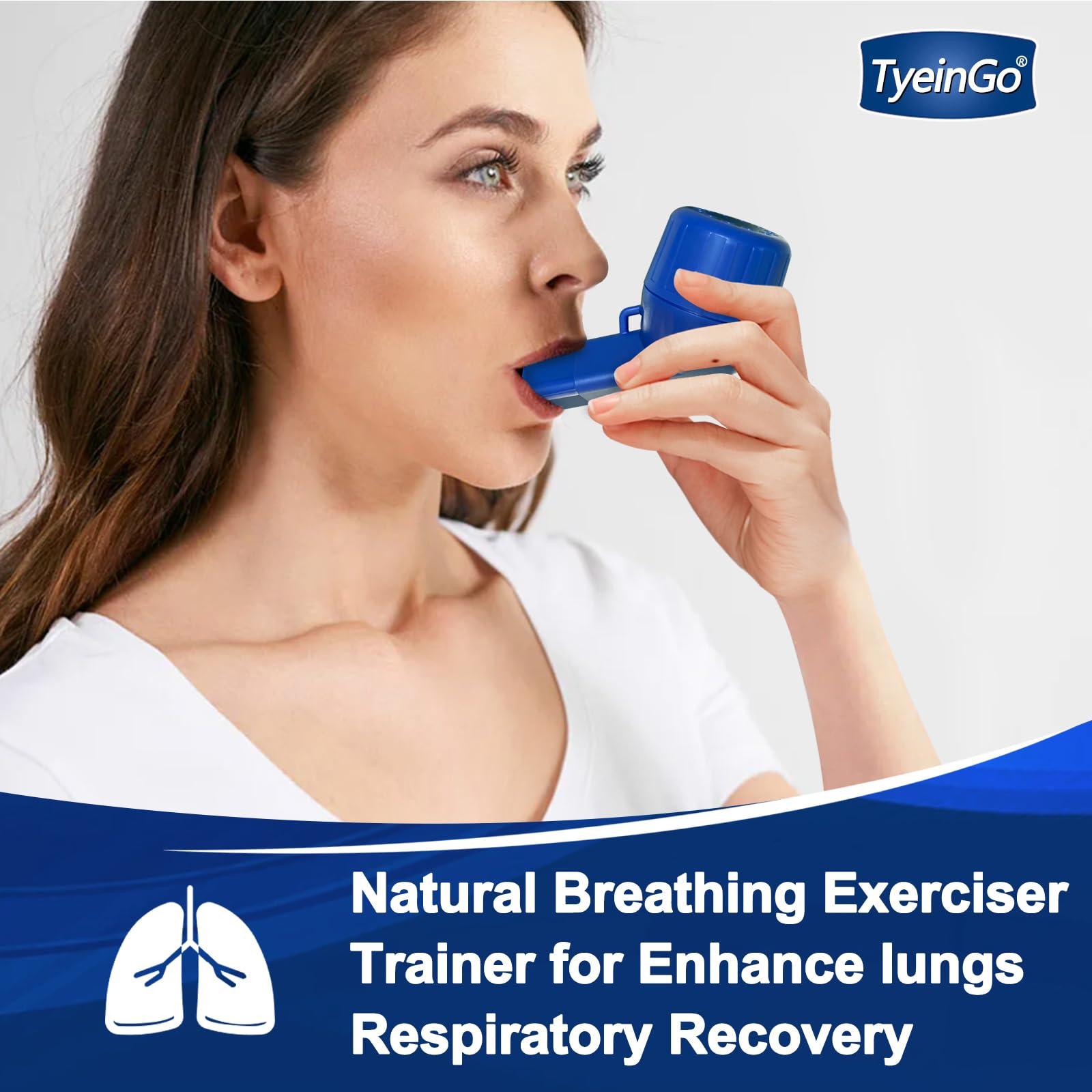 TyeinGo Lung Exerciser, Acapell Flutter Valve Device, Mucus Clearance and Lung Expansion Device, Breathing Trainer for Lung Recovery | Natural Expiratory Exerciser