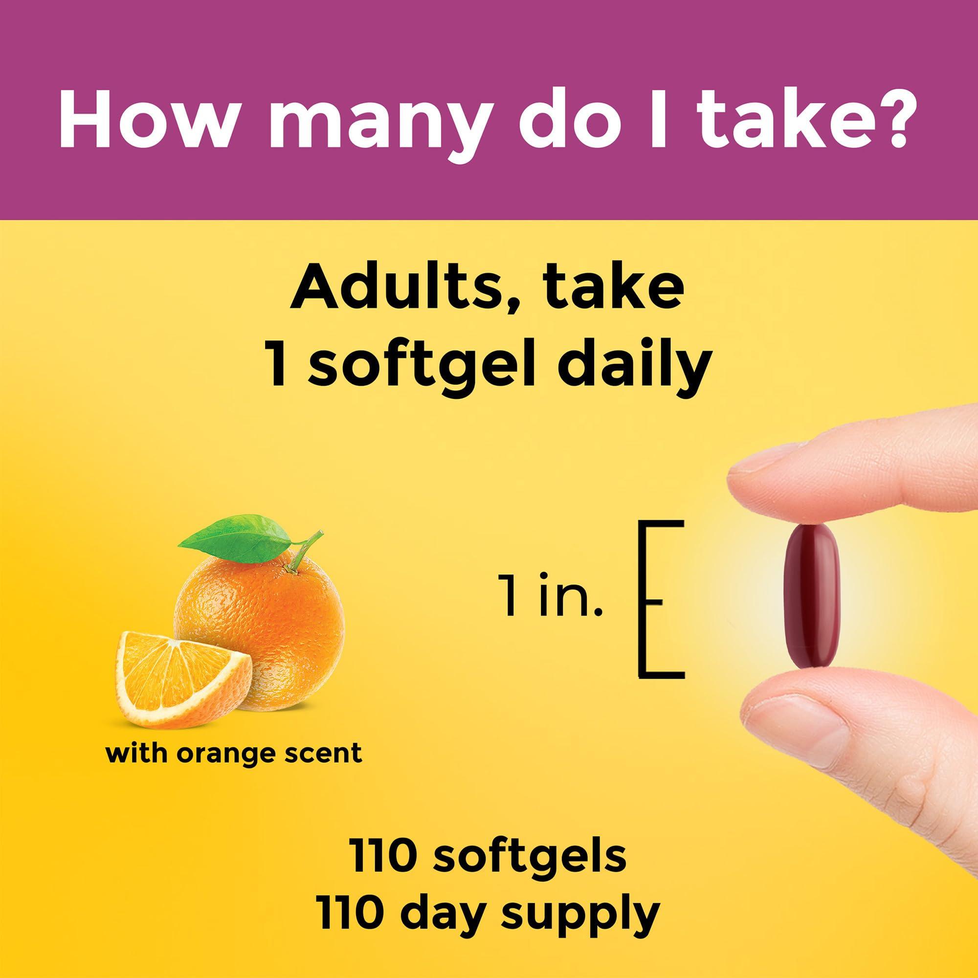 Nature Made Nature Made Prenatal with Folic Acid + DHA, Prenatal Vitamin and Mineral Supplement for Daily Nutritional Support, 110 Softgels, 110 Day Supply