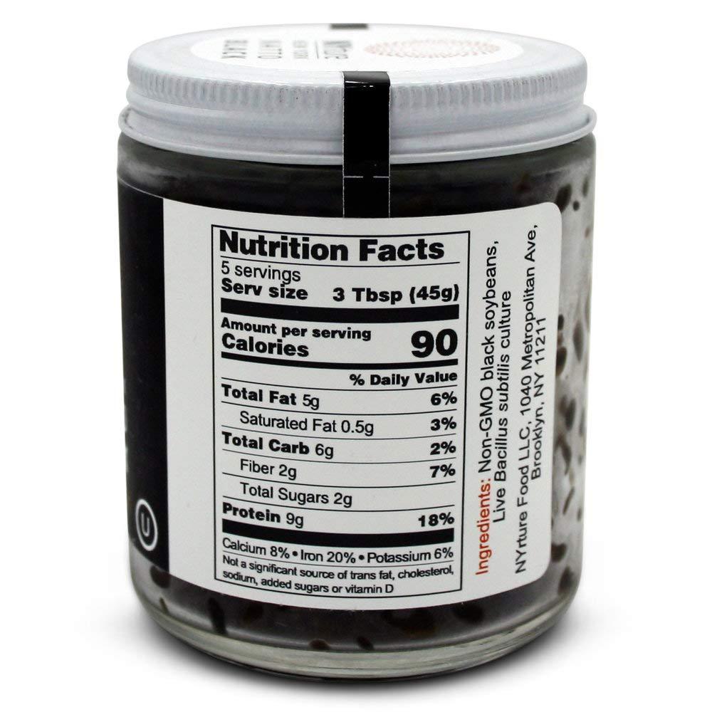 NYrture New York Natto Black - Japanese Probiotic Superfood made fresh in NYC - Non-GMO - 4 jars, 8 ounces (220 grams) per jar