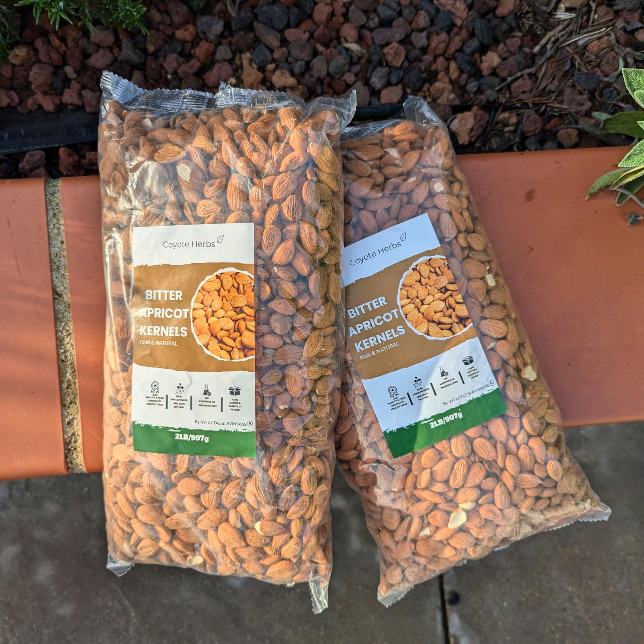 Coyote-herbs Coyote-herbs Bitter apricot kernels 1816g/ 64 oz Raw Seeds, Premium bitter Almonds - Rich in Natural Vitamin B17