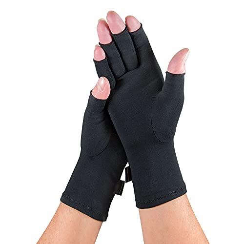 IMAK Imak - Compression Arthritis Gloves for Pain & Stiffness of Hands, One Pair of 2 Gloves -Black, Large