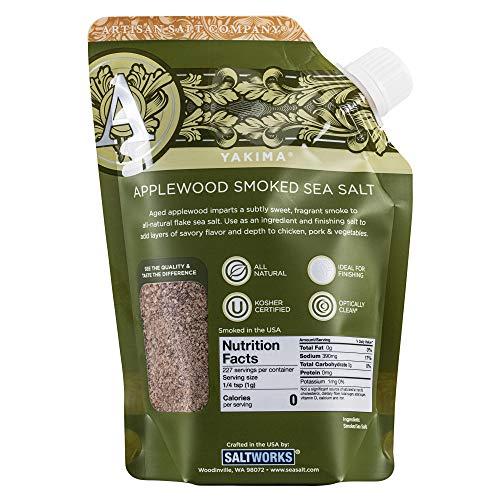 SaltWorks SaltWorks Yakima Applewood Smoked Sea Salt, Artisan Pour Spout Pouch, 8 Ounce