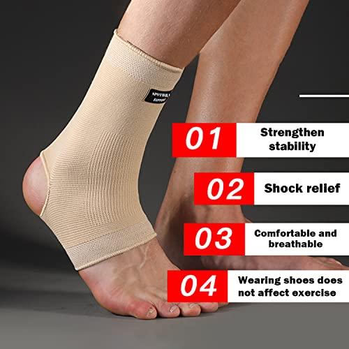 SPOTBRACE SPOTBRACE Ankle Brace Compression Sleeve(2 PACK),Breathable Ankle Support For Men Women, Ankle Compression Sock for Swelling, Plantar Fasciitis, Sprain