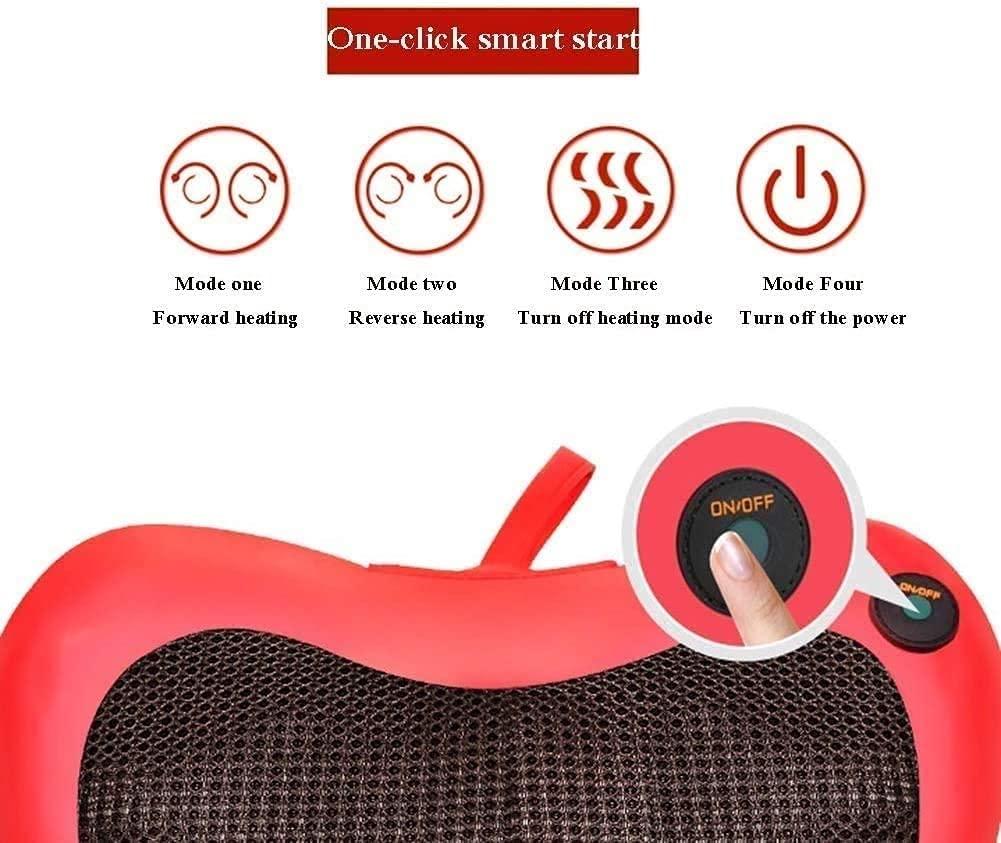 SMSOM SMSOM Back Massager, Shiatsu Neck Massage Pillow, Deep Tissue Kneading for Shoulder, Lower Back, Calf and Muscle Pain Relief, Use at Home, Office, and Car