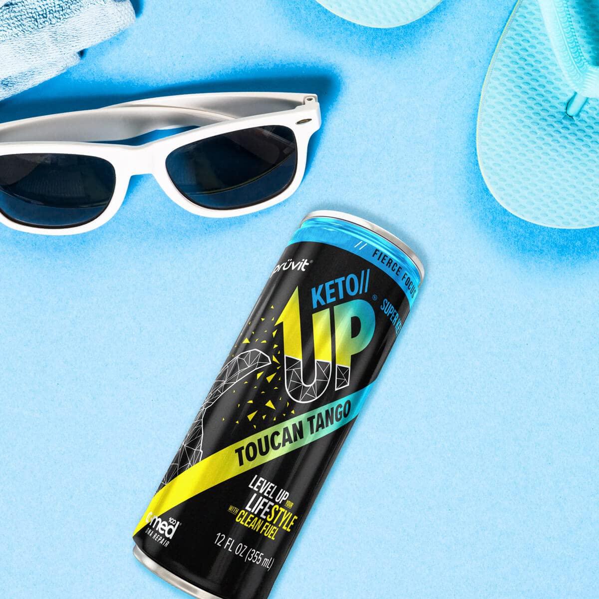 PRÜVIT The Toucan Tango Keto//Up® Drink – Ready-to-Drink Ketones for Focus for Men and Women - 12 Pack