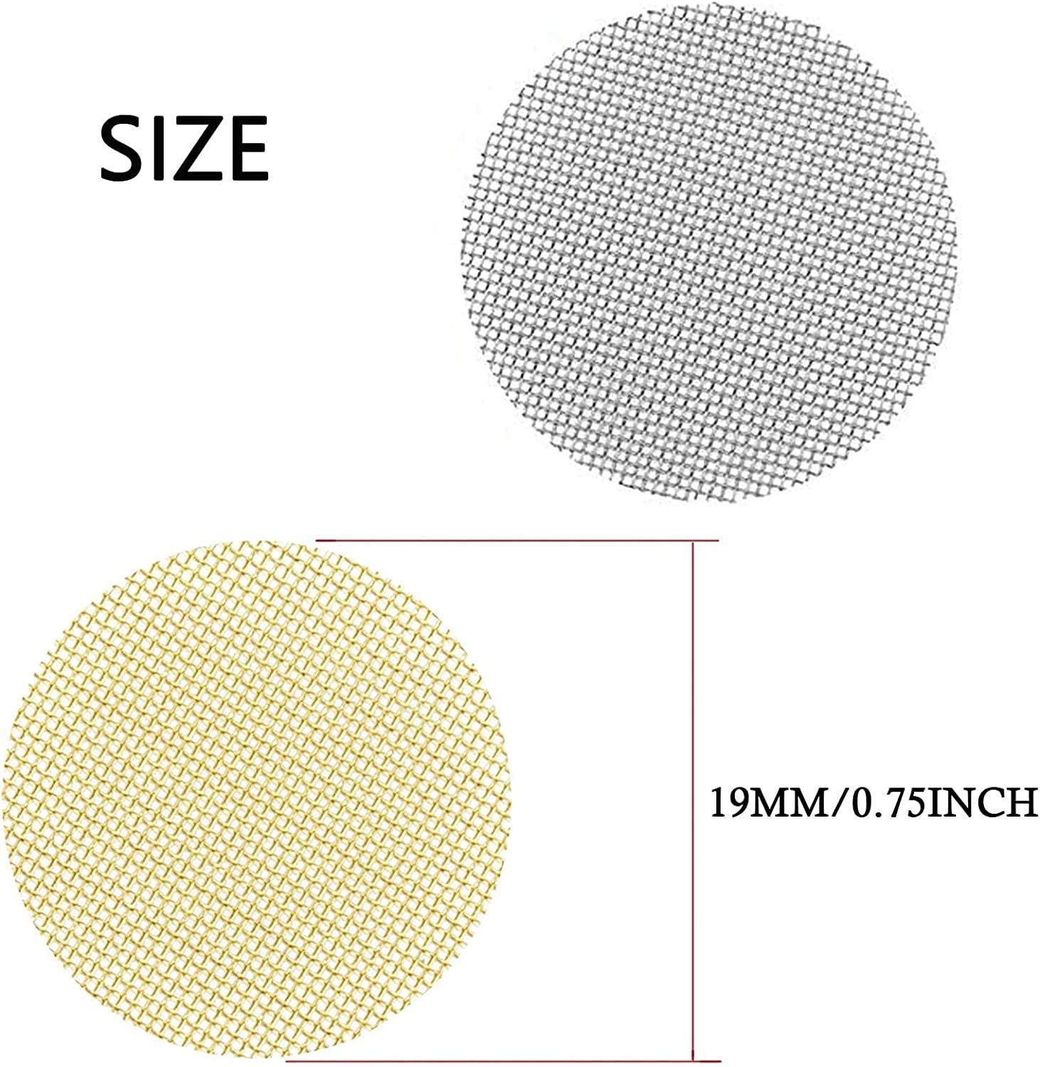 Romeda 200pcs Pipe Screens, 3/4 Inch Pipe Filters, 100pcs Premium Stainless Steel Pipe Screens and 100pcs Brass Filters